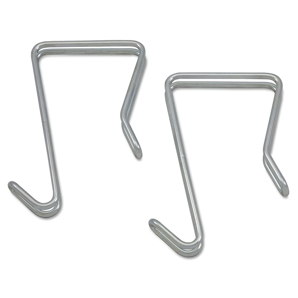 Alera ALECH1SR 0.5 in. x 3.13 in. x 4.75 in. Single-Sided Partition Steel Garment Hook - Silver (2/Pack)