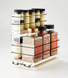 vertical spice - 23x2x11 dc - spice rack and storage organizer drawer - cabinet mounted - size: 5.75" width x 10.75" height x 10.6" depth - made in usa