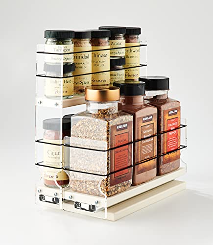 Vertical Spice - 23x2x11 DC - Spice Rack and Storage Organizer Drawer - Cabinet Mounted - Size: 5.75" Width x 10.75" Height x 10.6" Depth - Made In USA