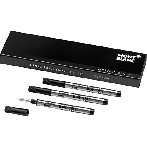 Mont Blanc Rollerball Refill, Small M, 3X1, Mystery Black (107323)