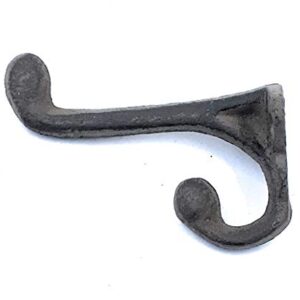 Rustic Cast Iron Coat Hat Wall Hooks School Farm Tack Closet Set of 8