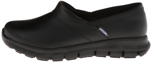 Skechers for Work Women's Relaxed Fit Slip Resistant Work Shoe, Black, 8 M US