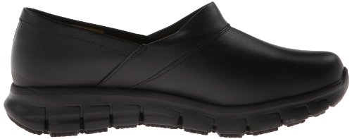 Skechers for Work Women's Relaxed Fit Slip Resistant Work Shoe, Black, 8 M US