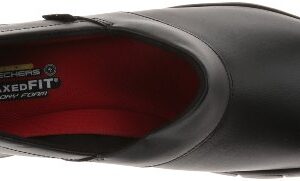 Skechers for Work Women's Relaxed Fit Slip Resistant Work Shoe, Black, 8 M US