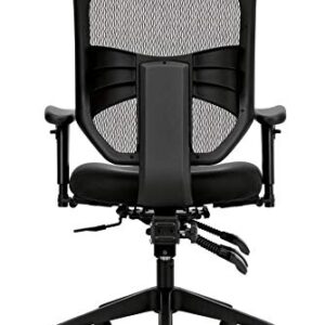 HON Prominent Mesh High-Back Task Chair, with Seat Glide and Height-and Width-Adjustable Arms, Asynchronous Control, Black