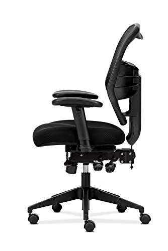 HON Prominent Mesh High-Back Task Chair, with Seat Glide and Height-and Width-Adjustable Arms, Asynchronous Control, Black