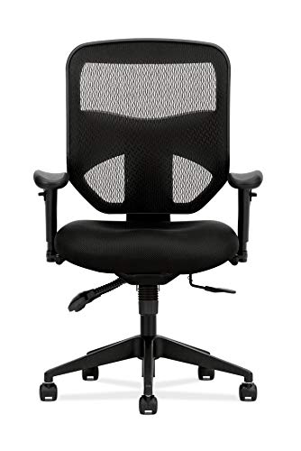 HON Prominent Mesh High-Back Task Chair, with Seat Glide and Height-and Width-Adjustable Arms, Asynchronous Control, Black