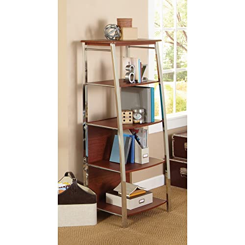 Realspace® Mezza 60" 4 Shelf Contemporary Bookcase, Multicolor/Medium Finish