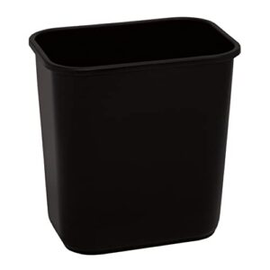 highmark wastebasket, 3.25 gallons, 12 1/4in.h x 8 1/2in.w x 12in.d, black, wb0193