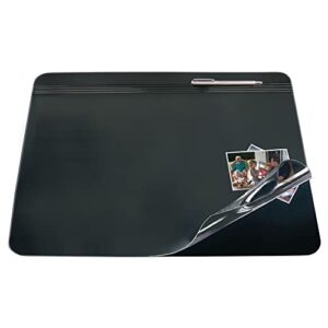 office depot overlay desk pad, 19in. x 24in., black/clear, 48174-od