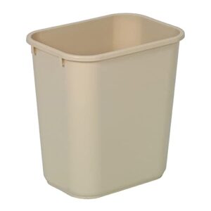 highmark wastebasket, 7 gallons, 15 1/4in.h x 10 1/2in.w x 14 1/2in.d, beige, wb0190