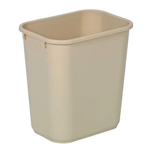 Highmark Wastebasket, 7 Gallons, 15 1/4in.H x 10 1/2in.W x 14 1/2in.D, Beige, WB0190