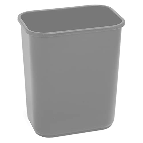 Highmark Wastebasket, 7 Gallons, 14 1/2in.H x 10 1/2in.W x 15 1/4in.D, Gray, WB0187