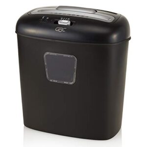 gbc paper shredder, junk mail, 12 sheet capacity, super cross-cut, 1 user, personal duo, black (1757394)