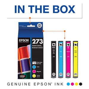 Epson® Claria, Premium 273 Color Ink Cartridges (T273520-S), Pack of 4