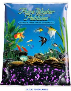 pure water pebbles aquarium gravel, 5-pound, blackberry glo