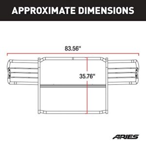 ARIES 5058 1-1/2-Inch Black Steel Grille Guard, No-Drill, Select Dodge, Ram 1500
