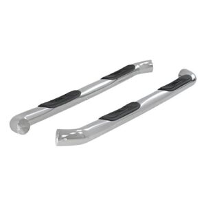 aries 204046-2 3-inch round polished stainless steel nerf bars, no-drill, select chevrolet silverado, gmc sierra 1500, 2500, 3500 hd