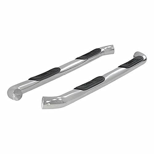 ARIES 204046-2 3-Inch Round Polished Stainless Steel Nerf Bars, No-Drill, Select Chevrolet Silverado, GMC Sierra 1500, 2500, 3500 HD