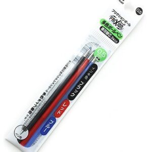 Pilot Frixion Ball 3 3 Color Gel Ink Multi Pen,fine Point -0.5mm-Black/Blue/red Inks Black Body &3 Colors Gel Ink Pens Refills Value Set