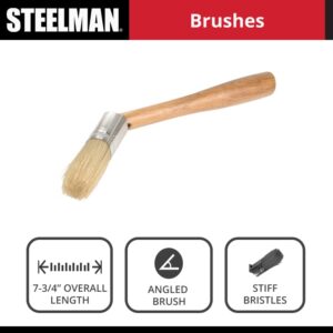 Steelman Euro Lube Applicator Brush, Angled, Stiff Bristles, for Paste-Style Tire Mounting Lubricants