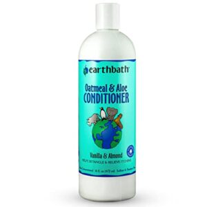 earthbath oatmeal & aloe conditioner– dog conditioner for allergies & itching, dry skin, helps detangle & relieve itching, made in usa – 16 oz