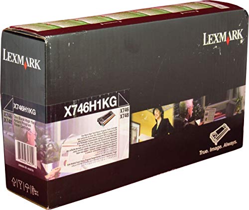 Genuine OEM brand name Lexmark X746 Black High Yield Toner Cartridge (12K Yield) X746H1KG