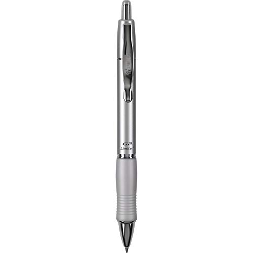 Pilot, G2 Limited Premium Gel Roller Pen, Fine Point 0.7 mm, Silver Barrel, Black Ink