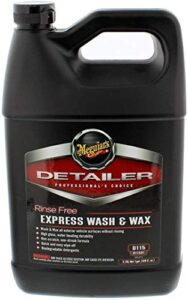 meguiar's d11501 detailer rinse free express car wash & wax 3.79l waterless wash & wax