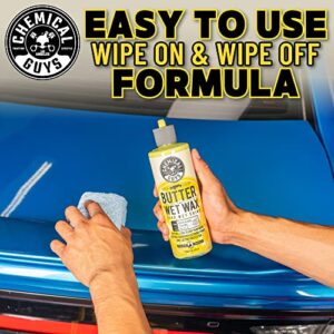 Chemical Guys WAC_201_16 Butter Wet Wax, Deep Wet Shine for Cars, Trucks, SUVs, RVs & More, 16 fl oz, Banana Scent