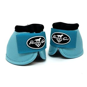 professional's choice ballistic overreach bell boots for horses | superb protection, durability & comfort | quick wrap hook & loop | sold in pairs | small turquoise
