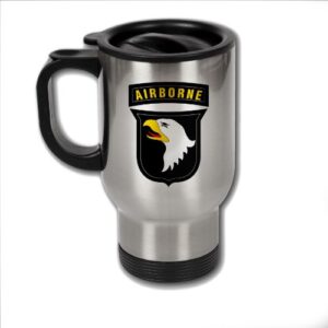 expressitbest stainless steel coffee mug with u.s. army 101st airborne division insignia