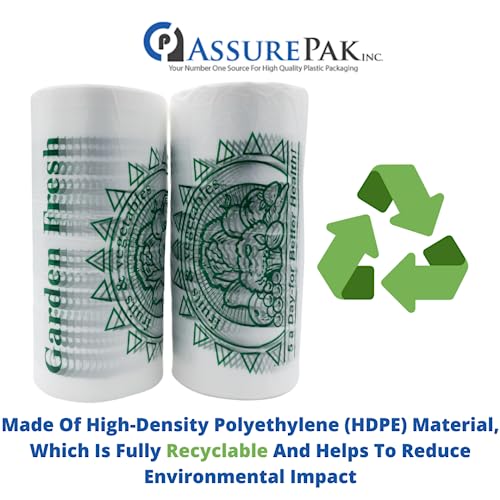 Plastic Bag Rolls-HDPE 5 A-DAY Produce Rolls 12"x20"-11 microns -2400 bags/case