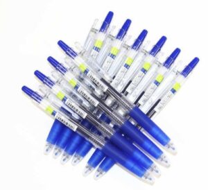 pilot juice gel rolling ball pens, ultra fine point,rubber body type,-0.38mm-blue ink-value set of 10