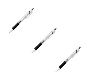uni-ball jetstream extra fine point retractable roller ball pens,-rubber grip type -0.5mm-black ink-value set of 3