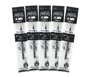 uni-ball signo ultra micro point gel pens refills um151 -0.38mm-black ink-value set of 5