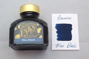 Diamine 80ml Blue/Black fountain pen ink bottle