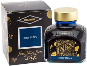 diamine 80ml blue/black fountain pen ink bottle