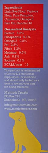 Mattie's Treats: 1 Pound Box; Low Protein, Low Phosphorus, Low Sodium Dog Treats