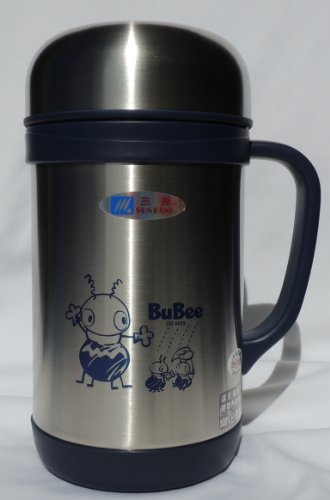 BuBee A-600 Stainless Steel Vacuum Insulated Mug/Tumbler, 0.6 Liter-Blue/Red(Random Colors)