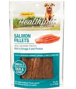 healthfuls salmon fillet dog treats, 3.5oz