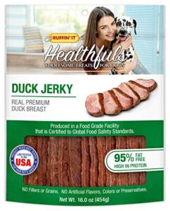 westminster pet products 08222 wag n tails, lb, ducky jerky, dog treat