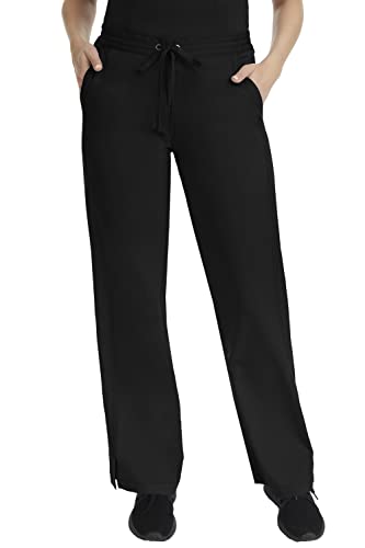 Healing Hands Scrub Pants for Women 2 Pocket Elastic Back Drawstring Pant Purple Label 9095 Taylor Black M