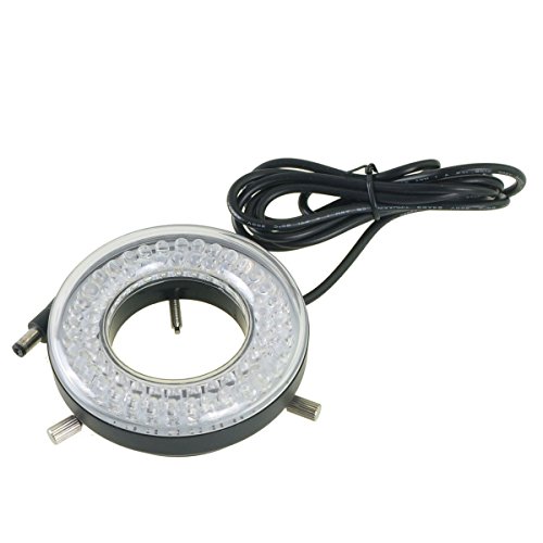 AmScope LED-64-A Microscope Ring Light Illuminator, Stereo Microscope LED Ring Light with Dimmer, 9W 90V-260V 64-LED