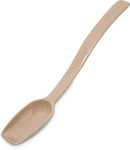 carlisle foodservice products plastic solid spoon, 9 inches, beige