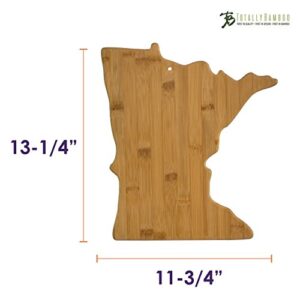 Totally Bamboo Minnesota State Shaped Cutting Board, Natural Bamboo