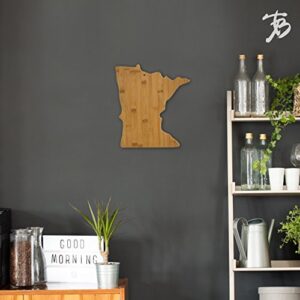 Totally Bamboo Minnesota State Shaped Cutting Board, Natural Bamboo