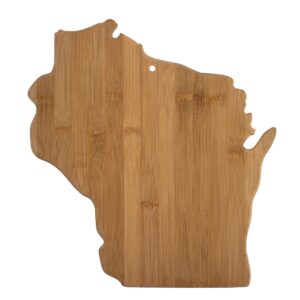 totally bamboo wisconsin state shaped cutting board