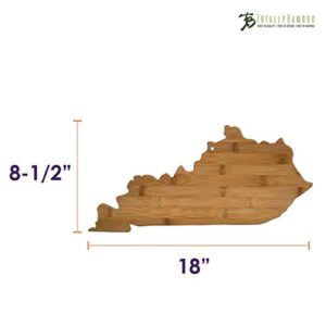 Totally Bamboo Kentucky State Shaped Cutting Board, Natural Bamboo