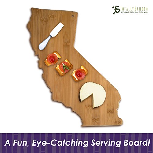 Totally Bamboo California State Shaped Bamboo Serving & Cutting Board